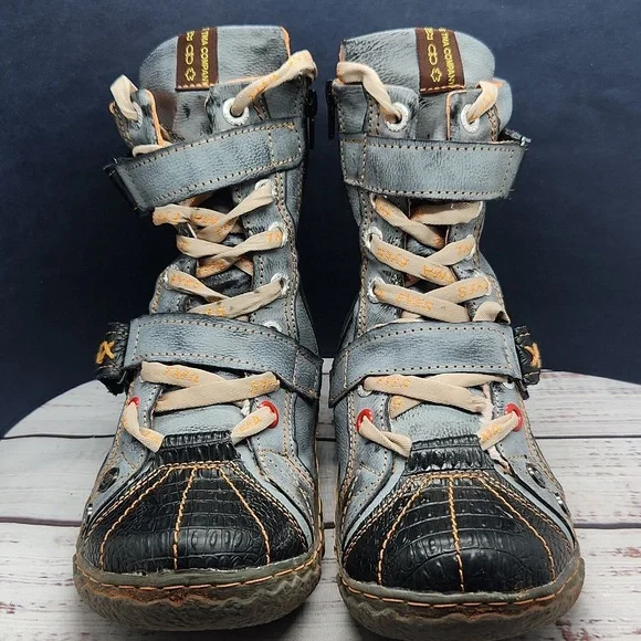 TMA Eyes Winter Strappy Boots Gray Women’s Size 6.5 - Picture 4 of 11